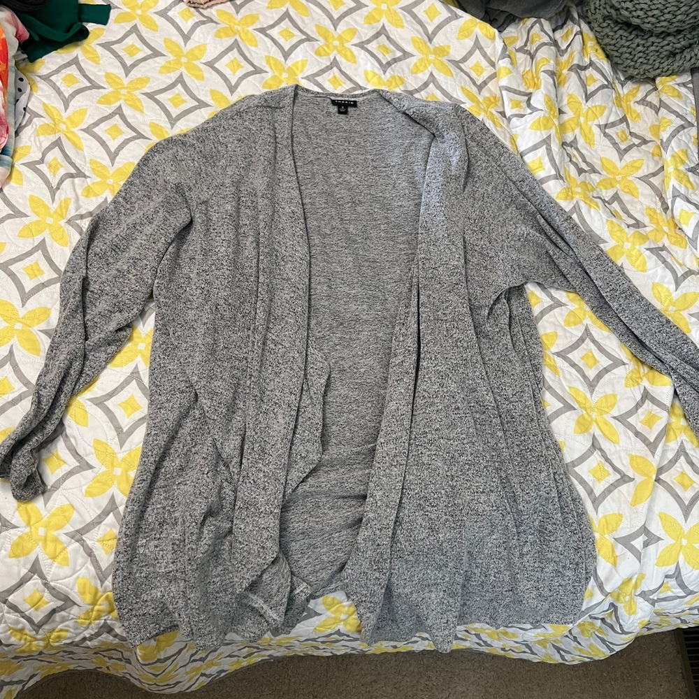 Torrid Heather Gray Open Front Cardigan